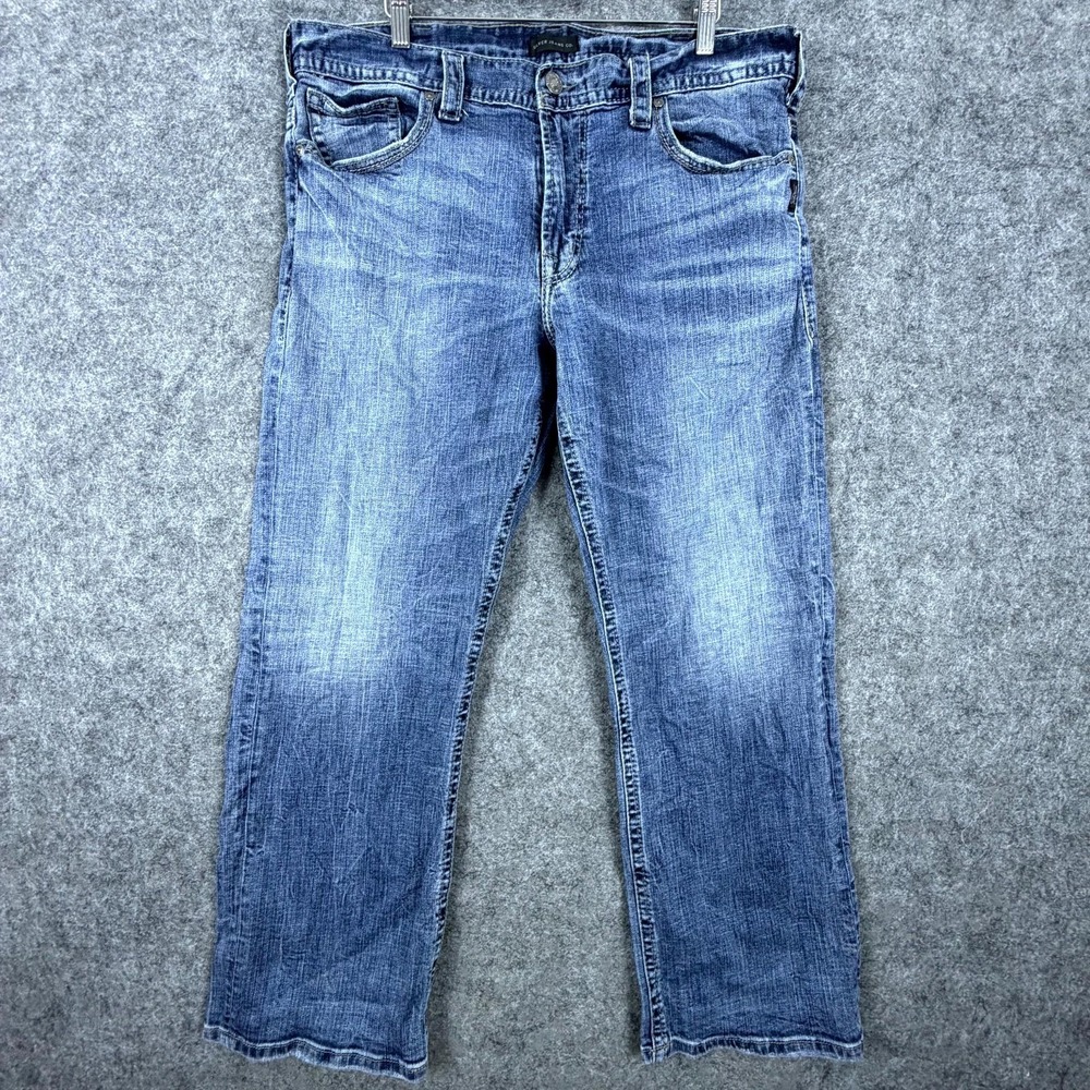 Silver Jeans Co. Mens 38 Blue Denim Classic Straight Leg Medium Wash Casual